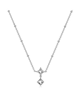 Collana girocollo S'AGAPO Luce SCE46  in acciaio 316L con cristalli pendenti