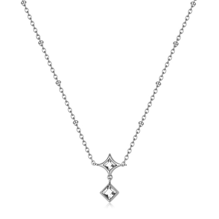 Collana girocollo S'AGAPO Luce SCE46  in acciaio 316L con cristalli pendenti