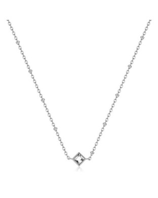 Collana girocollo S'AGAPO Luce SCE45  in acciaio 316L con cristallo centrale