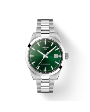 Orologio TISSOT Gentleman 38MM T1658071109100 Green cinturino in acciaio