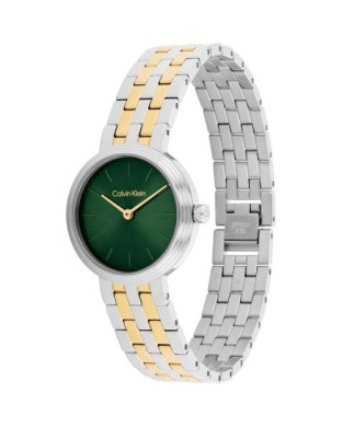 Orologio CALVIN KLEIN Forme 25100188 Green in acciaio bicolore
