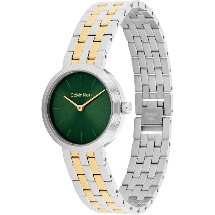 Orologio CALVIN KLEIN Forme 25100188 Green in acciaio bicolore