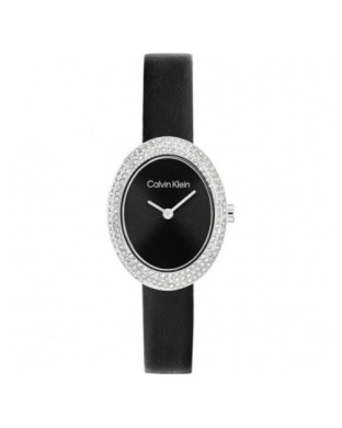 Orologio CALVIN KLEIN Twisted Bezel 25100145 Black in pelle