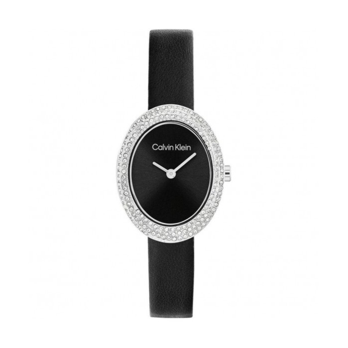 Orologio CALVIN KLEIN Twisted Bezel 25100145 Black in pelle