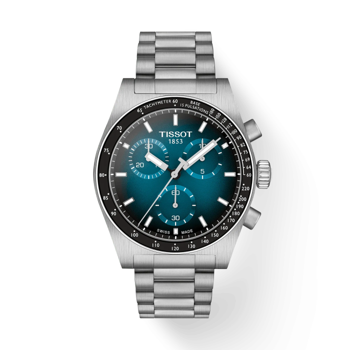 Orologio TISSOT PR516 40MM T1494171104101 Blu Gradient cinturino in acciaio