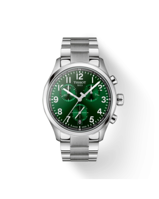 Orologio TISSOT Chrono L 42MM T1164171109200 Green cinturino in acciaio