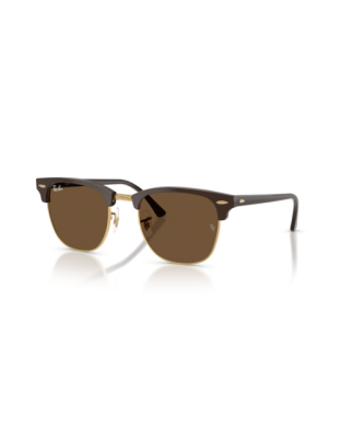 Occhiali sole RAY-BAN Clubmaster RB3016 687853 51 Brown On Gold Dark Brown