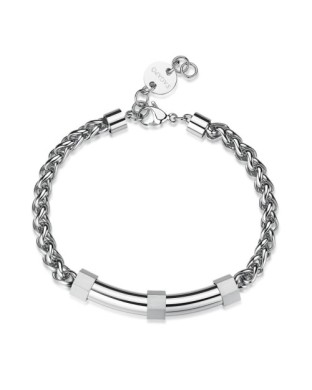 Bracciale Uomo S'AGAPO Bound SBD14 in acciaio 316L con centrale