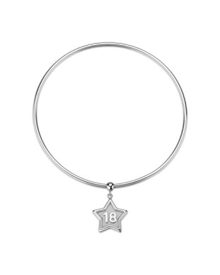 Bracciale rigido S'AGAPO Duh Duh SUH23 in acciaio 316L pendente stella scritta 18