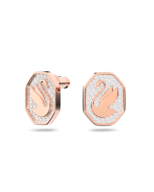 SWAROVSKI SWAN:ORECCHINO A BUCO CRY/ROS