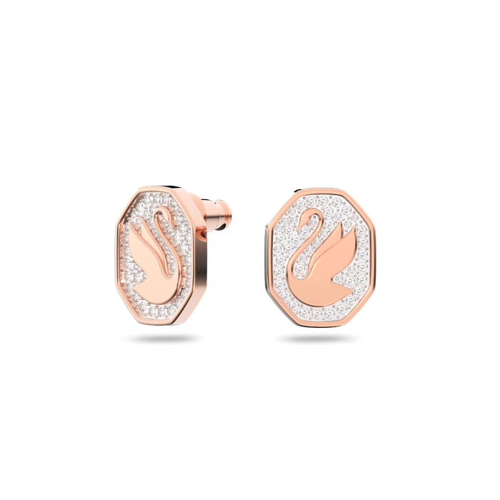 SWAROVSKI SWAN:ORECCHINO A BUCO CRY/ROS