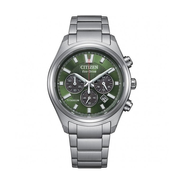 Orologio CITIZEN Super Titanio Chronograph CA4750-51X Green con cinturino in super titanio
