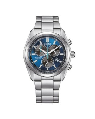 Orologio CITIZEN Super Titanio Chronograph AT2590-59L Blue con cinturino in super titanio