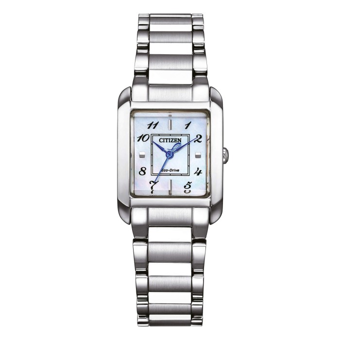 Orologio CITIZEN Lady Square EW5600-87D Nacre con cinturino in acciaio
