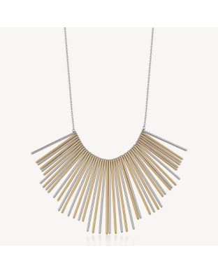 Collana BROSWAY Aura in acciaio 316L bicolore con pendente barre BAU07 2