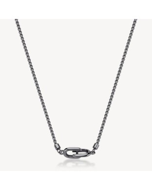 Collana Uomo BROSWAY Nemesi BNE02 in acciaio 316L pvd rutenio con pendente