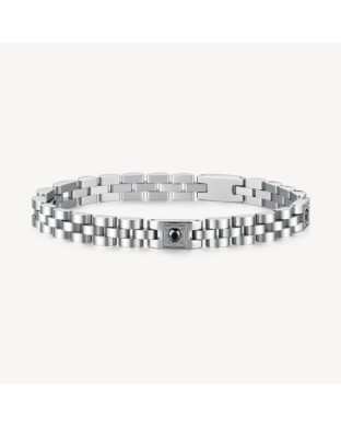 Bracciale Uomo BROSWAY Riptide BTD066 in acciaio 316L  e zirconi neri