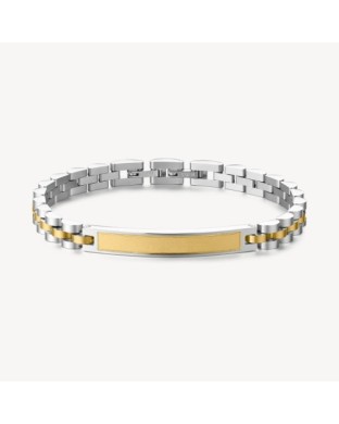 Bracciale Uomo BROSWAY Riptide BTD061 in acciaio 316L  bicolore e barra centrale