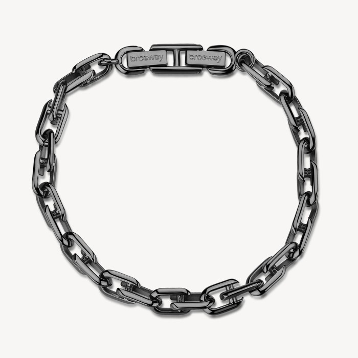 Bracciale catena Uomo BROSWAY Nemesi BNE13 in acciaio 316L pvd rutenio
