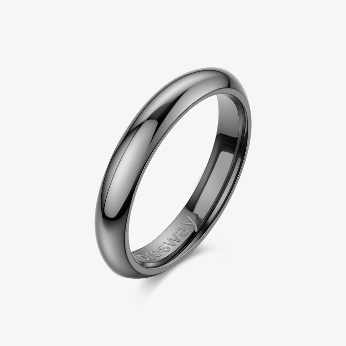 Anello Uomo BROSWAY Nemesi BNE32B in acciaio 316L pvd rutenio Misura 21