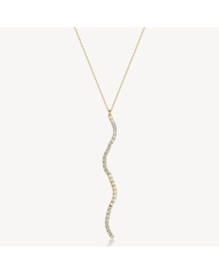 Collana lunga BROSWAY Desideri BEIN028 in acciaio 316L dorato con pendenti di cristalli