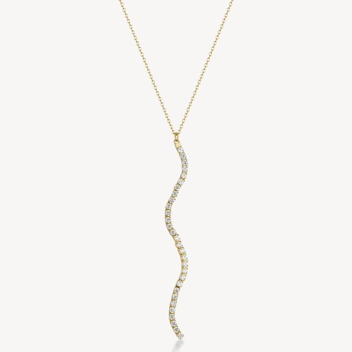 Collana lunga BROSWAY Desideri BEIN028 in acciaio 316L dorato con pendenti di cristalli