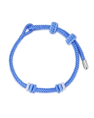 Bracciale regolabile  ROSATO Storie RZB047 in cordino intrecciato celeste