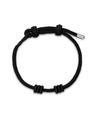 Bracciale regolabile  ROSATO Storie RZB049 in cordino intrecciato nero