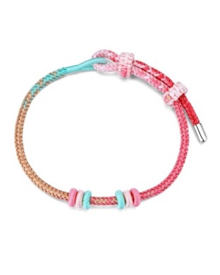 Bracciale regolabile  ROSATO Storie RZB048 in cordino intrecciato rosa