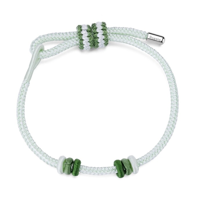 Bracciale regolabile  ROSATO Storie RZB046 in cordino intrecciato verde
