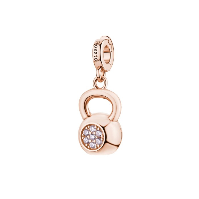 Charm ROSATO Storie RZ267 in argento 925 rosato a forma di Kettlebell