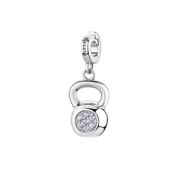 Charm ROSATO Storie RZ267R in argento 925 a forma di Kettlebell