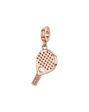 Charm ROSATO Storie RZ266 in argento 925 rosato a forma di Racchetta da Padel