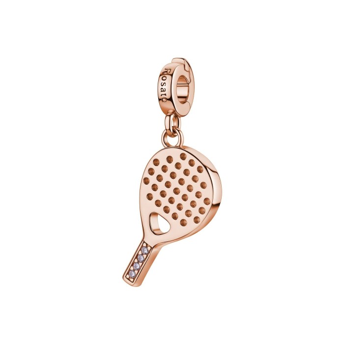 Charm ROSATO Storie RZ266 in argento 925 rosato a forma di Racchetta da Padel