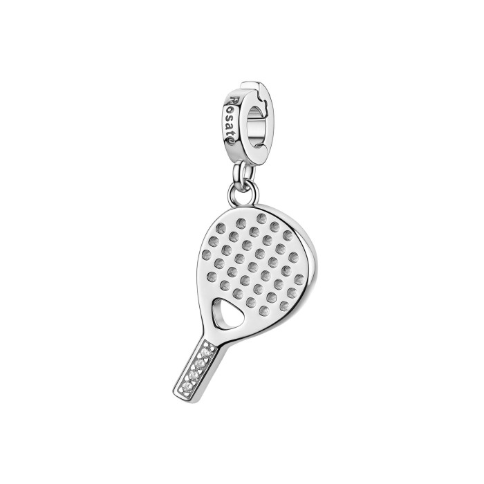 Charm ROSATO Storie RZ266R in argento 925 a forma di Racchetta da Padel