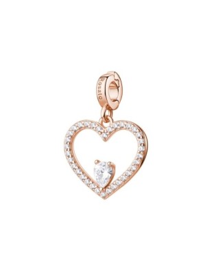 Charm ROSATO Storie RZLE090 in argento 925 rosato a forma di Cuore LIMITED EDITION FESTA DELLA MAMMA