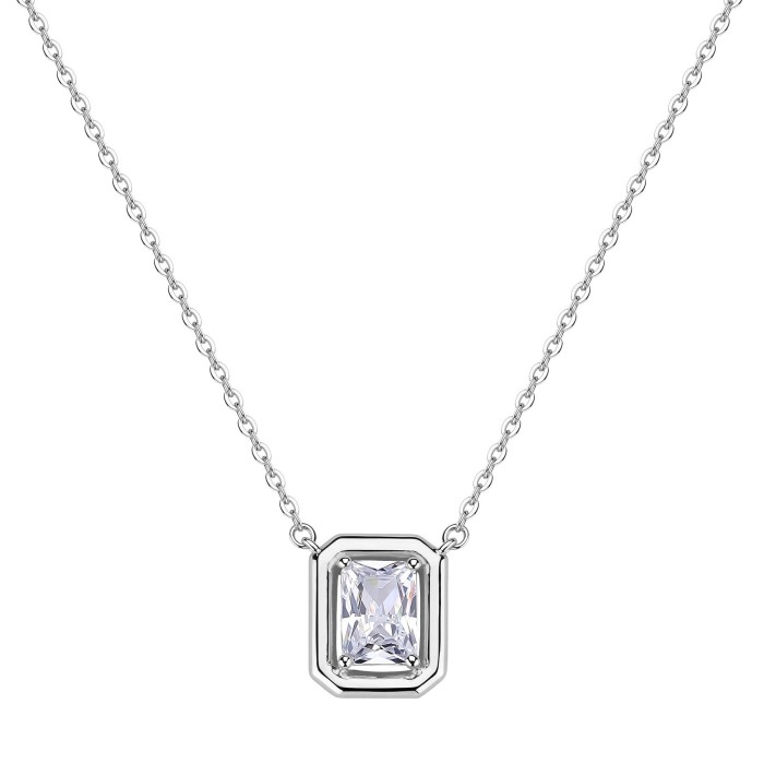 Collana girocollo ROSATO Anna RZAN07 in argento 925 e cristallo pendente