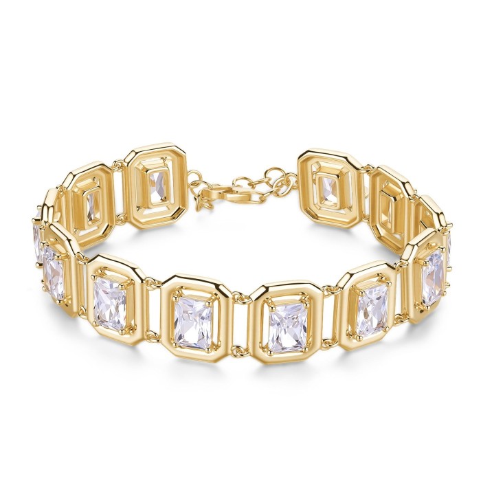 Bracciale morbido ROSATO Anna RZAN20 in argento 925 dorato e cristalli
