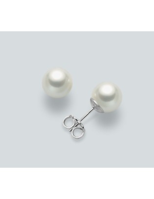Orecchini MILUNA in oro bianco 18kt e perle Akoya PAA885BM