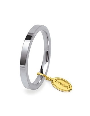 Fede UNOAERRE Fedi Cerchi di Luce 2,5 mm in oro bianco