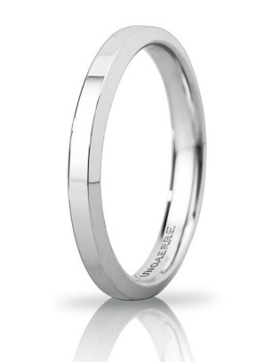 Fede UNOAERRE Fedi Brillanti Promesse Hydra Slim in oro bianco