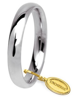 Fede UNOAERRE Fedi Comode 4 mm in oro bianco 40 AFC 1 COL. 04