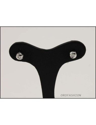 Orecchini oro bianco diamanti naturali ct. 0.08 - Valore 320 2081421