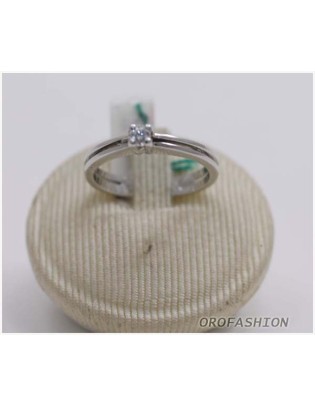 Anello oro bianco 18kt con diamante solitario 153198