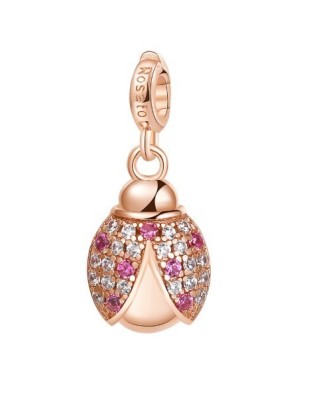 Ciondolo ROSATO STORIE in argento - RZ003 COCCINELLA FELICITA'